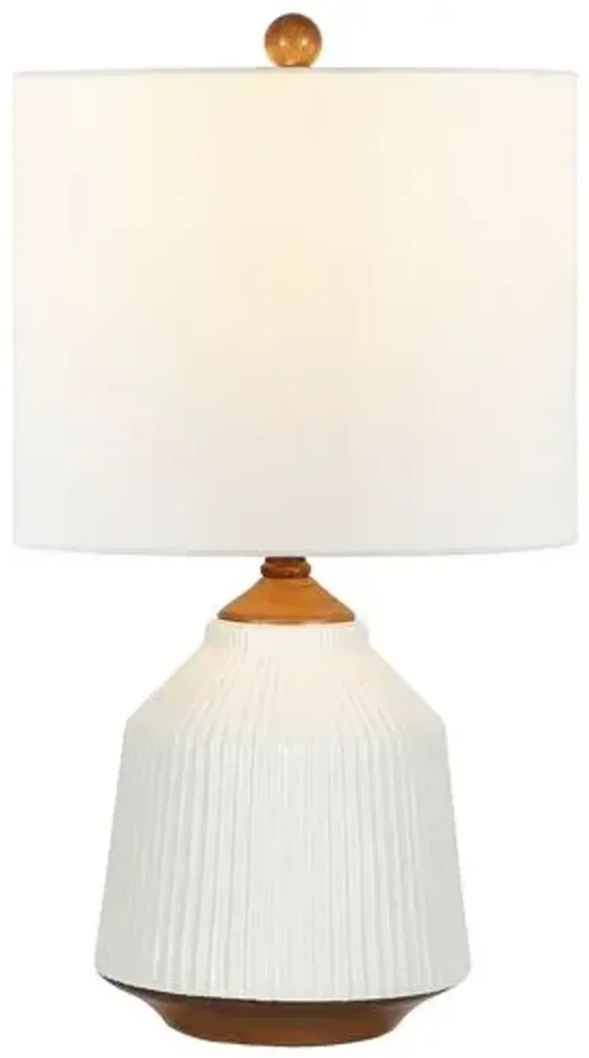 Reece Table Lamp - Brown/White