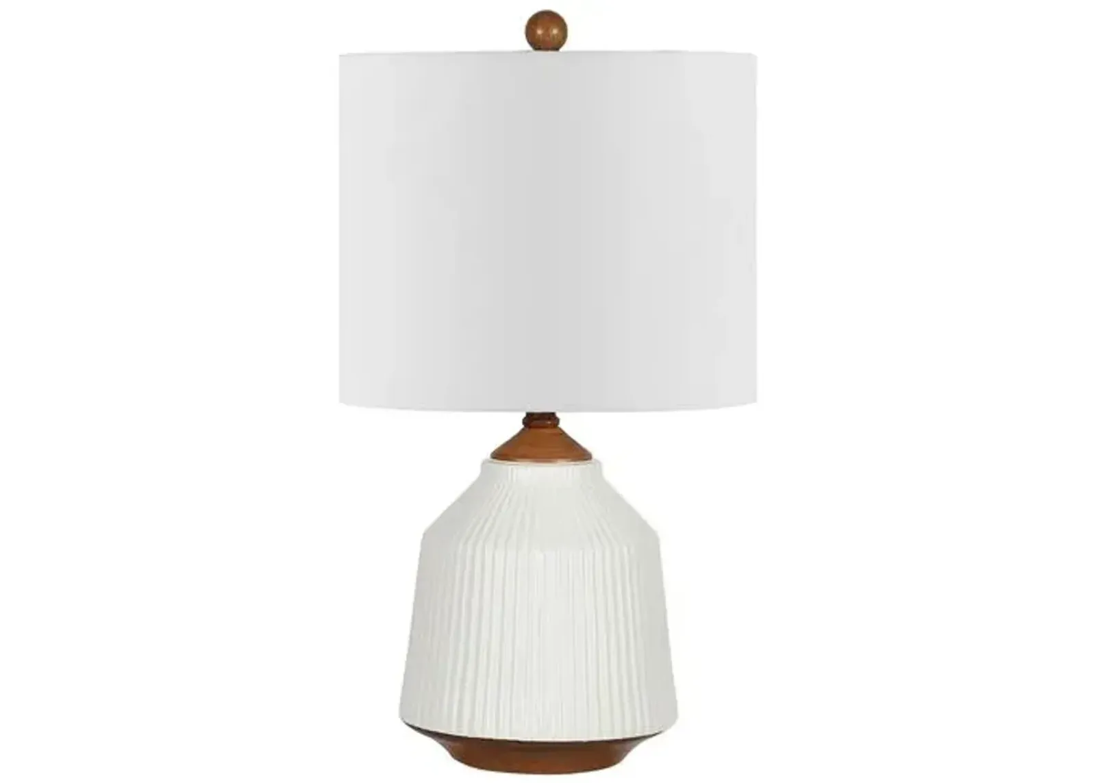 Reece Table Lamp - Brown/White