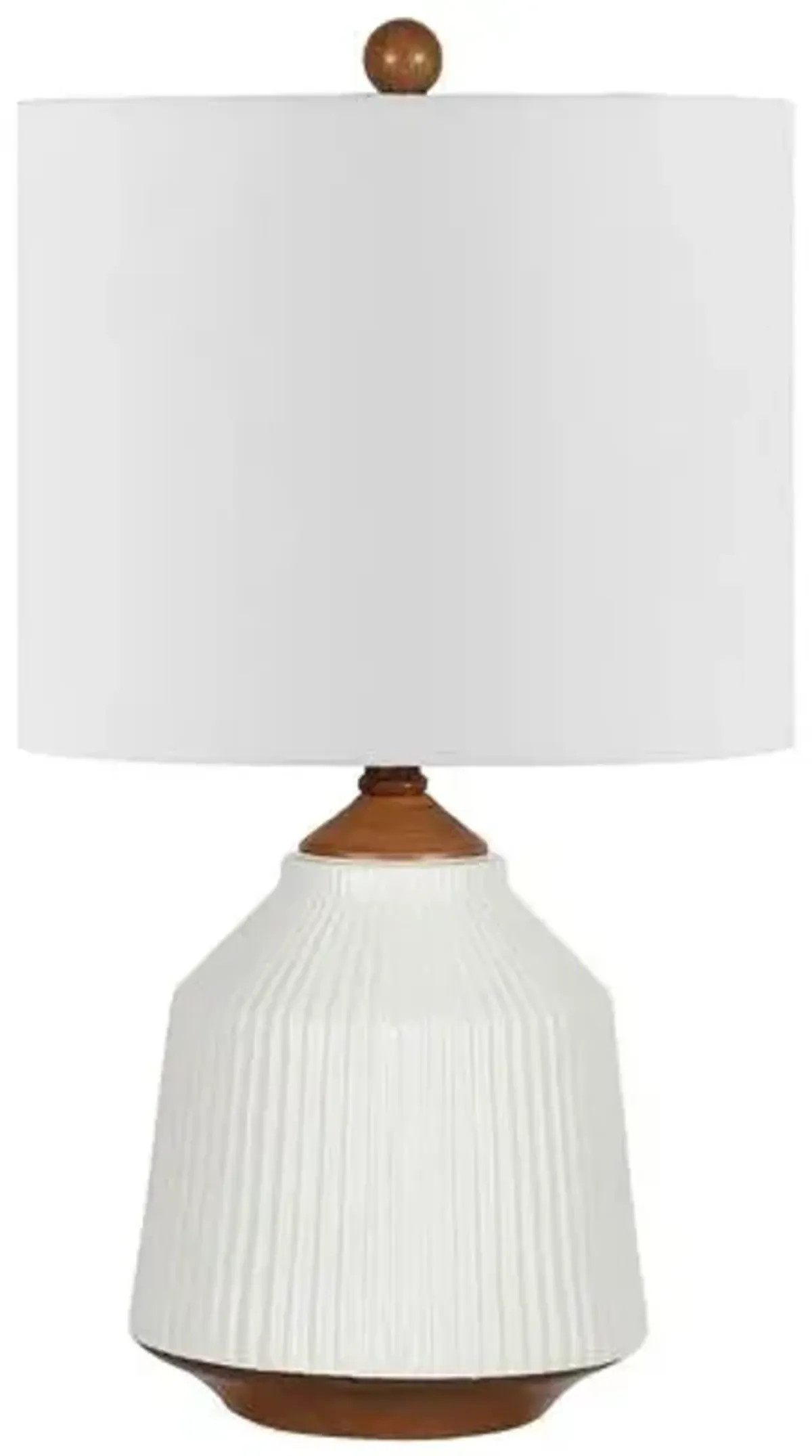 Reece Table Lamp - Brown/White