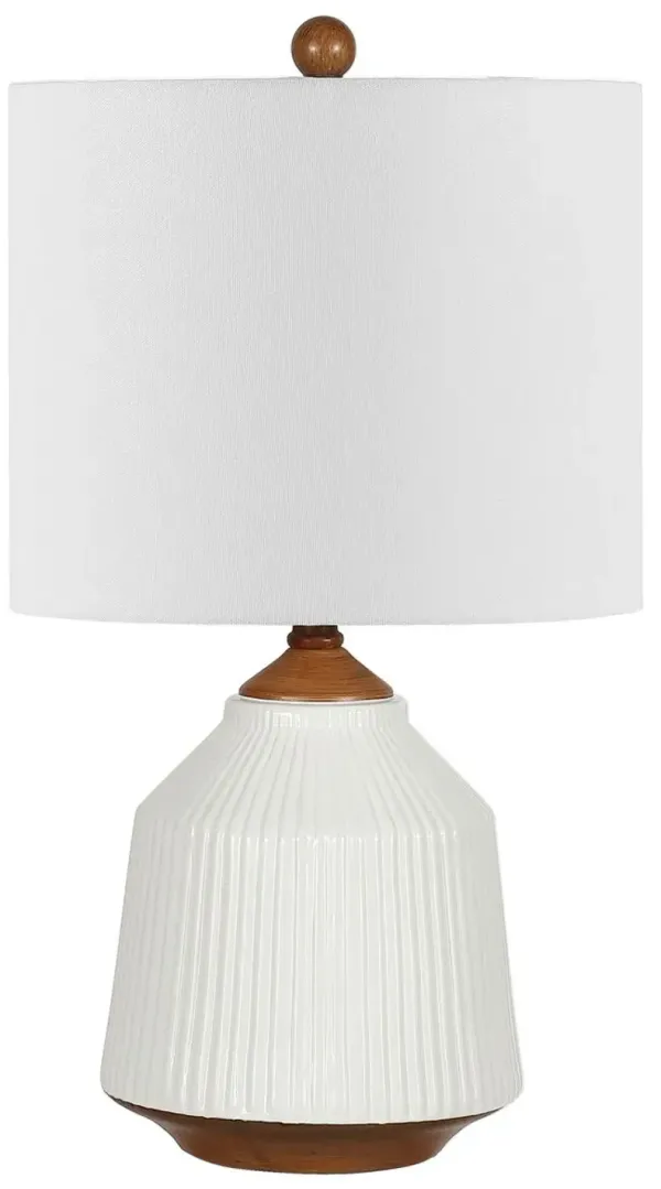 Reece Table Lamp - Brown/White