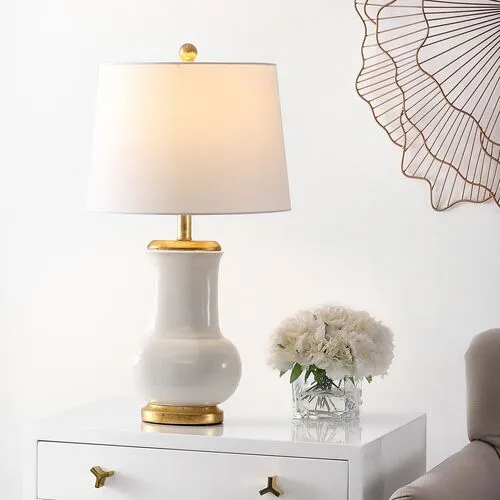 Ember Table Lamp - Ivory/Gold