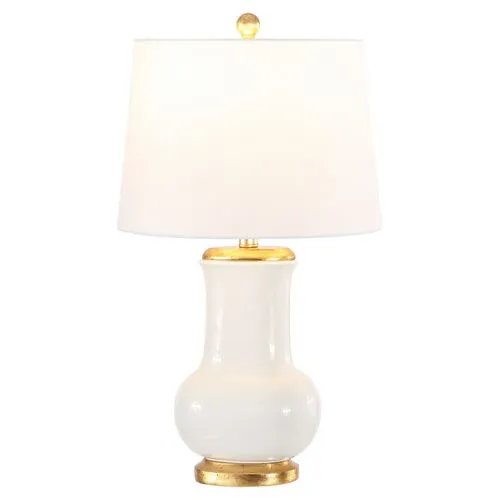 Ember Table Lamp - Ivory/Gold