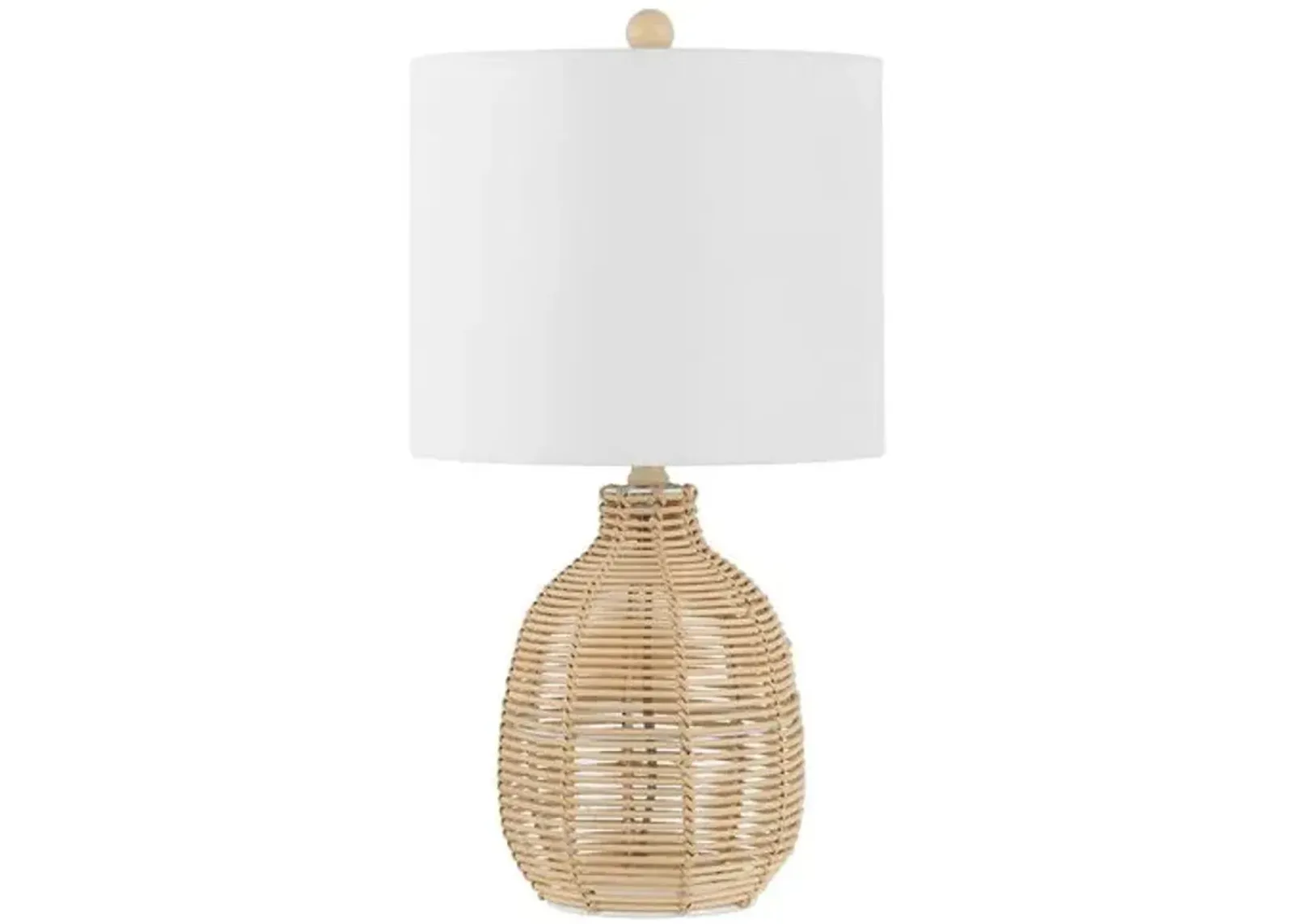 Ovie Rattan Table Lamp - Light Natural - Brown