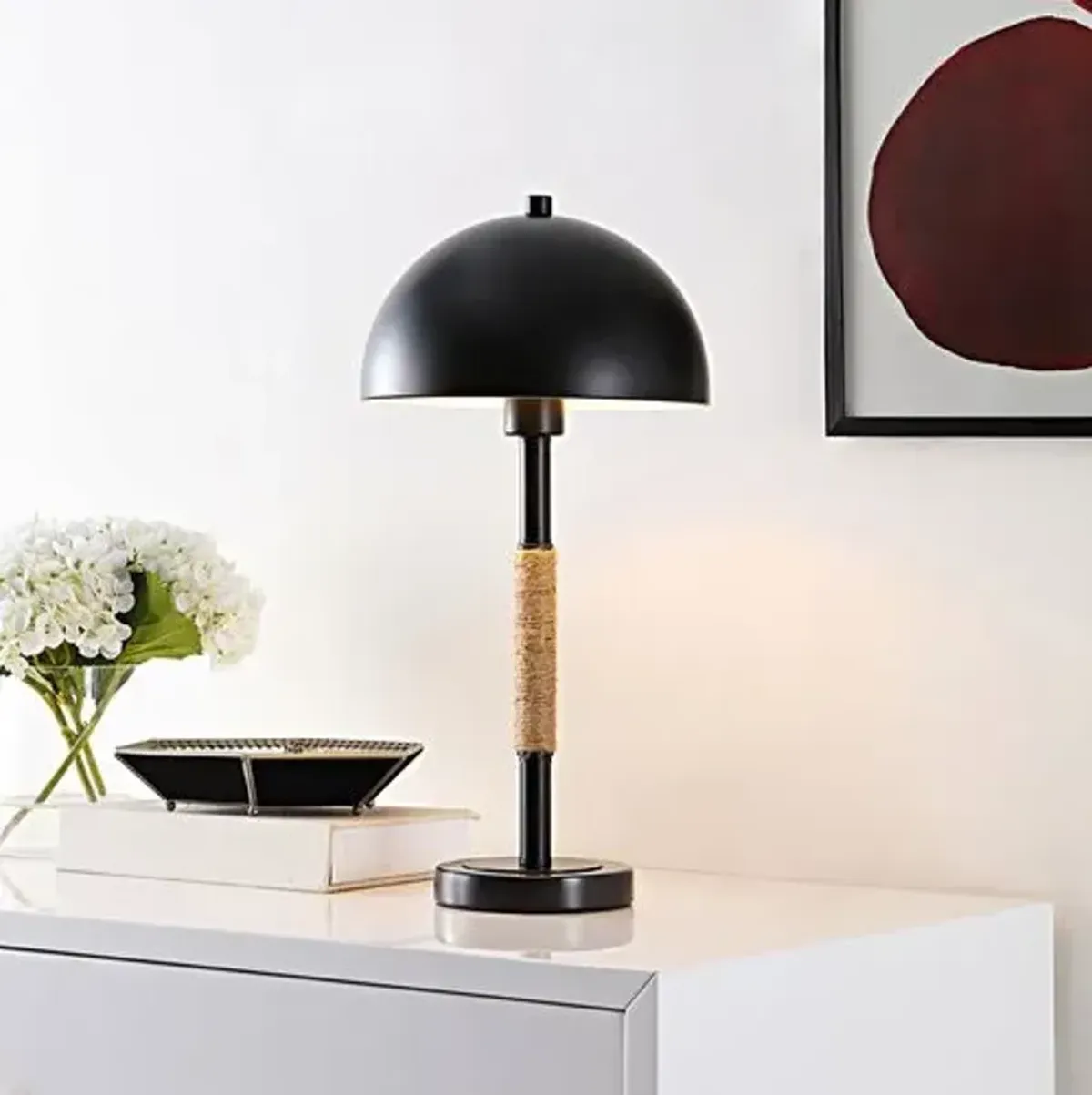 Tatum Dome Table Lamp - Black