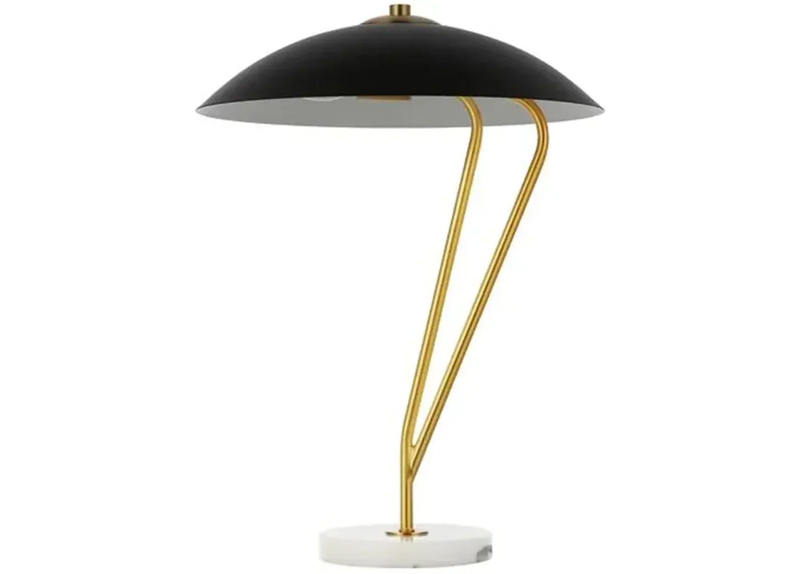 Suri Marble Table Lamp - Black/Brass