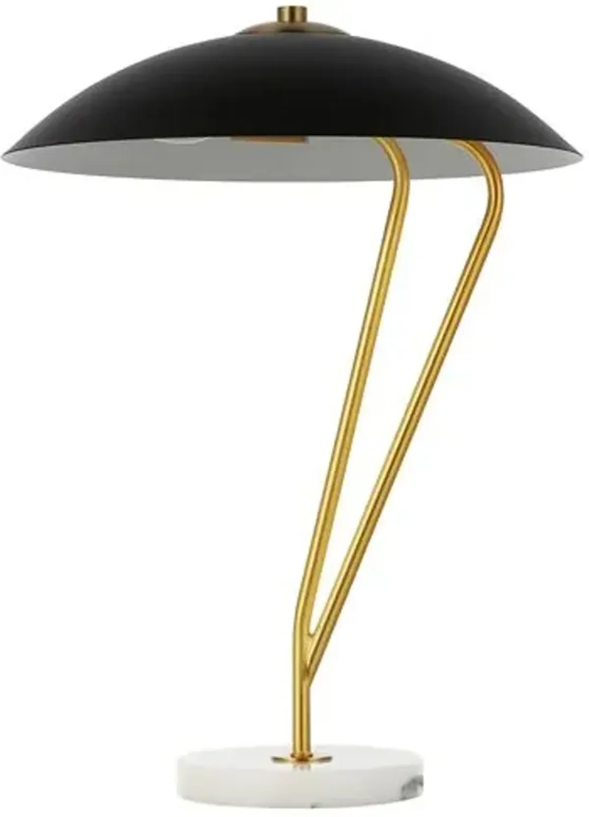 Suri Marble Table Lamp - Black/Brass