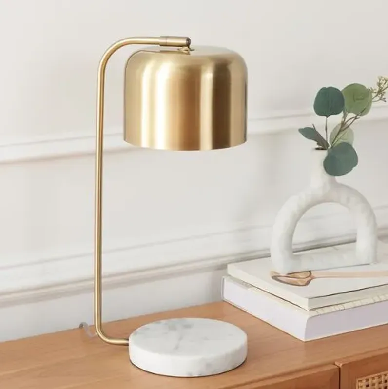 Finley Marble Table Lamp - Brass - Gold