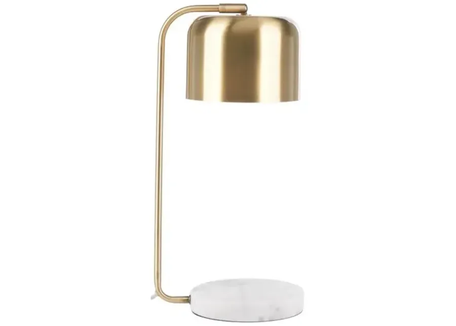 Finley Marble Table Lamp - Brass - Gold