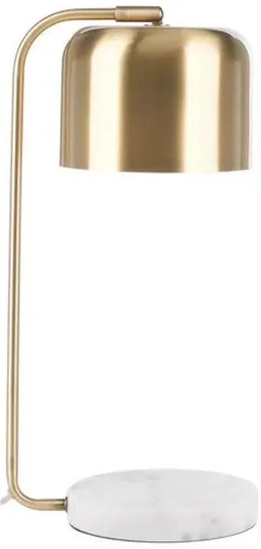 Finley Marble Table Lamp - Brass - Gold