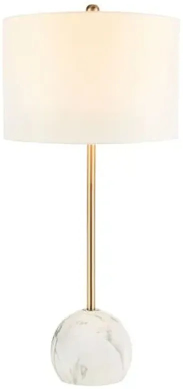 Kayden Marble Table Lamp - White