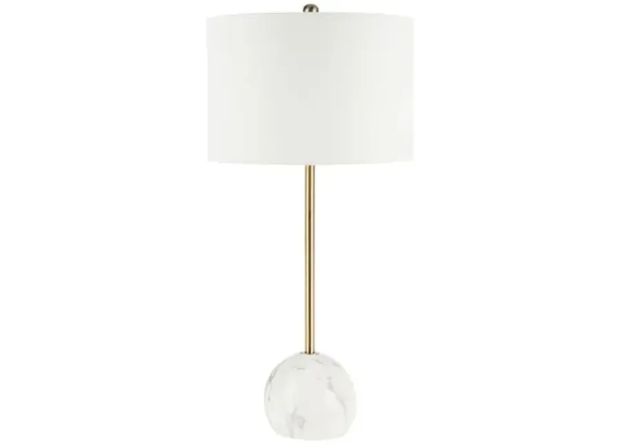 Kayden Marble Table Lamp - White