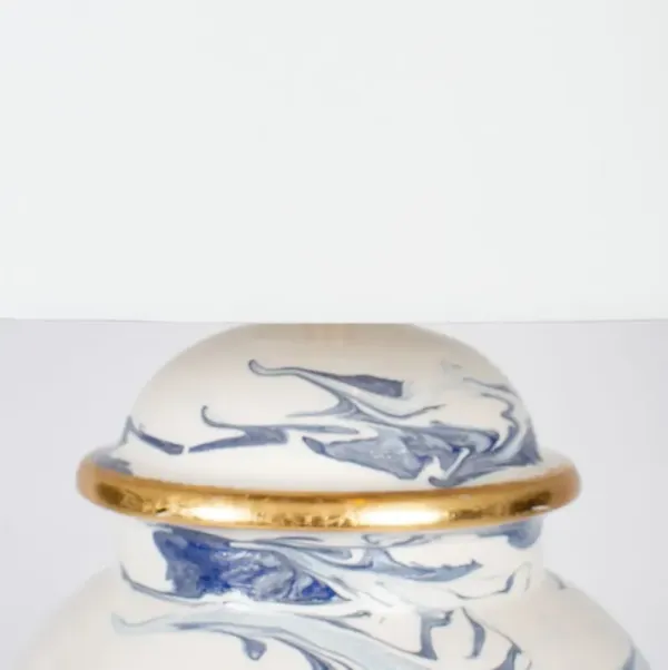 Marina Temple Jar Table Lamp - Bradburn Home - Blue