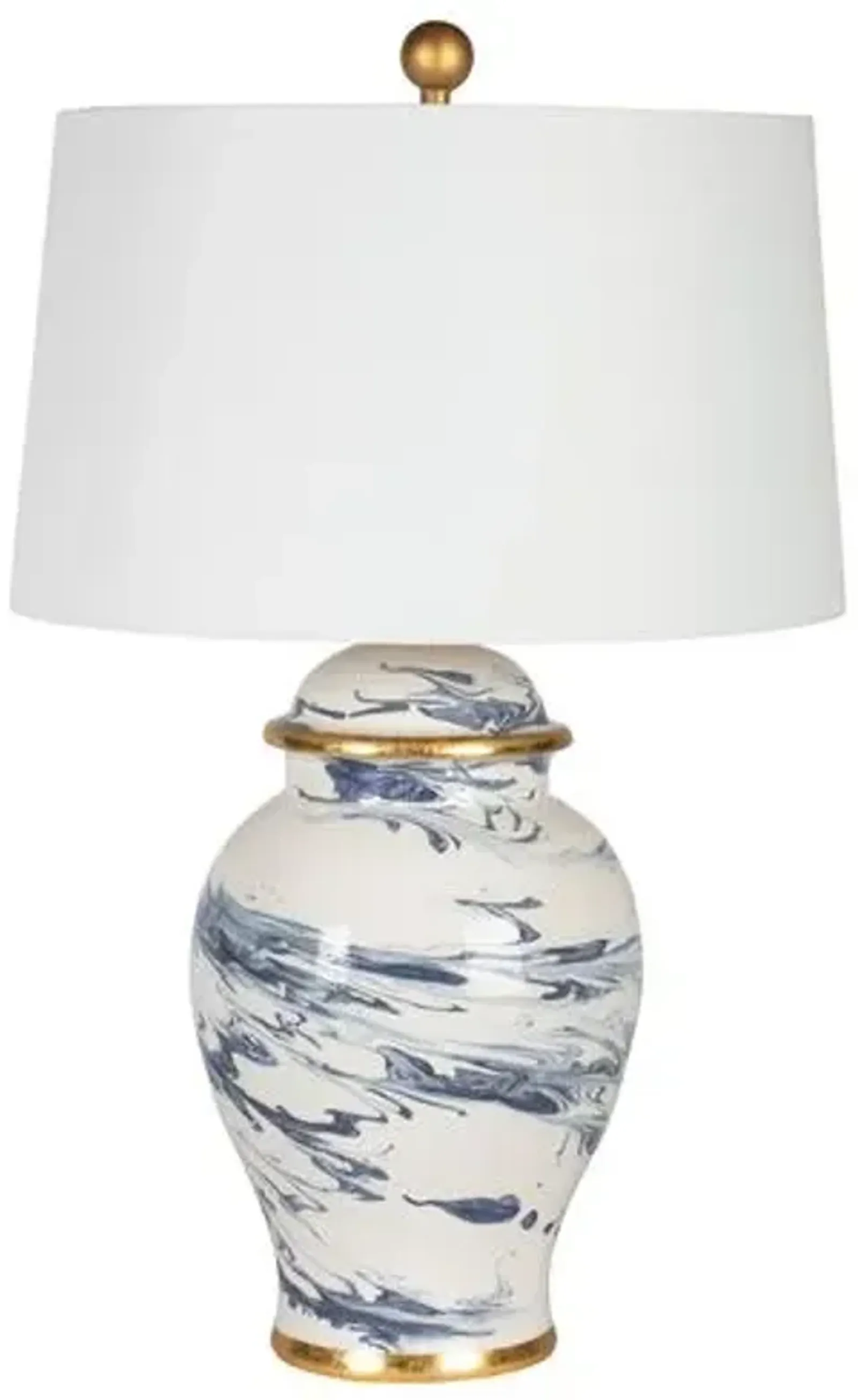 Marina Temple Table Lamp - Bradburn Home - Blue