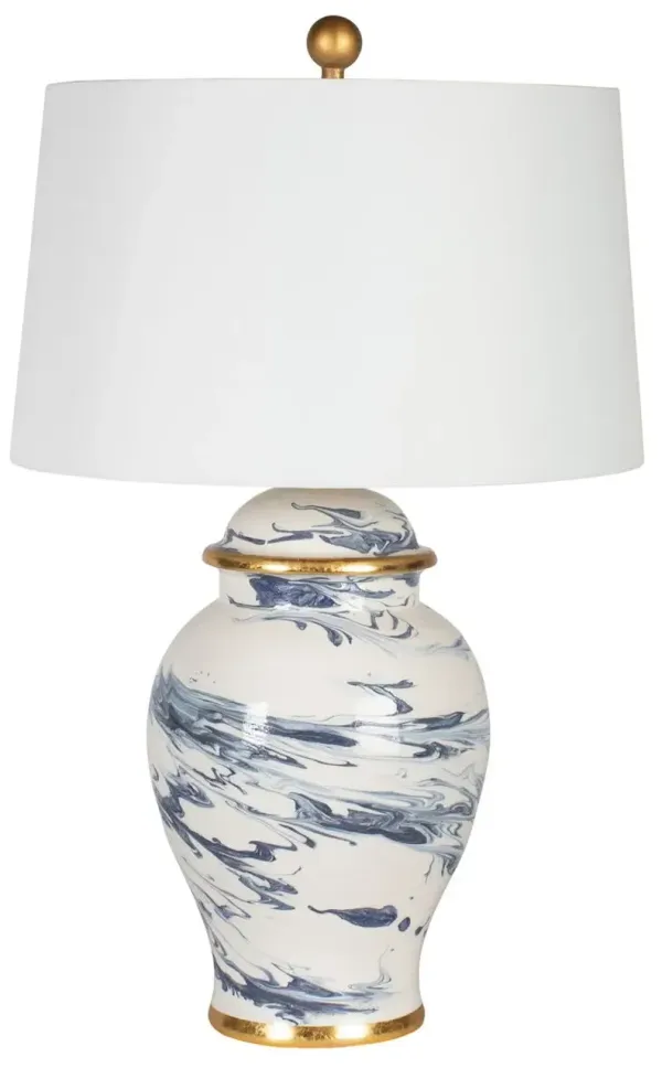 Marina Temple Jar Table Lamp - Bradburn Home - Blue