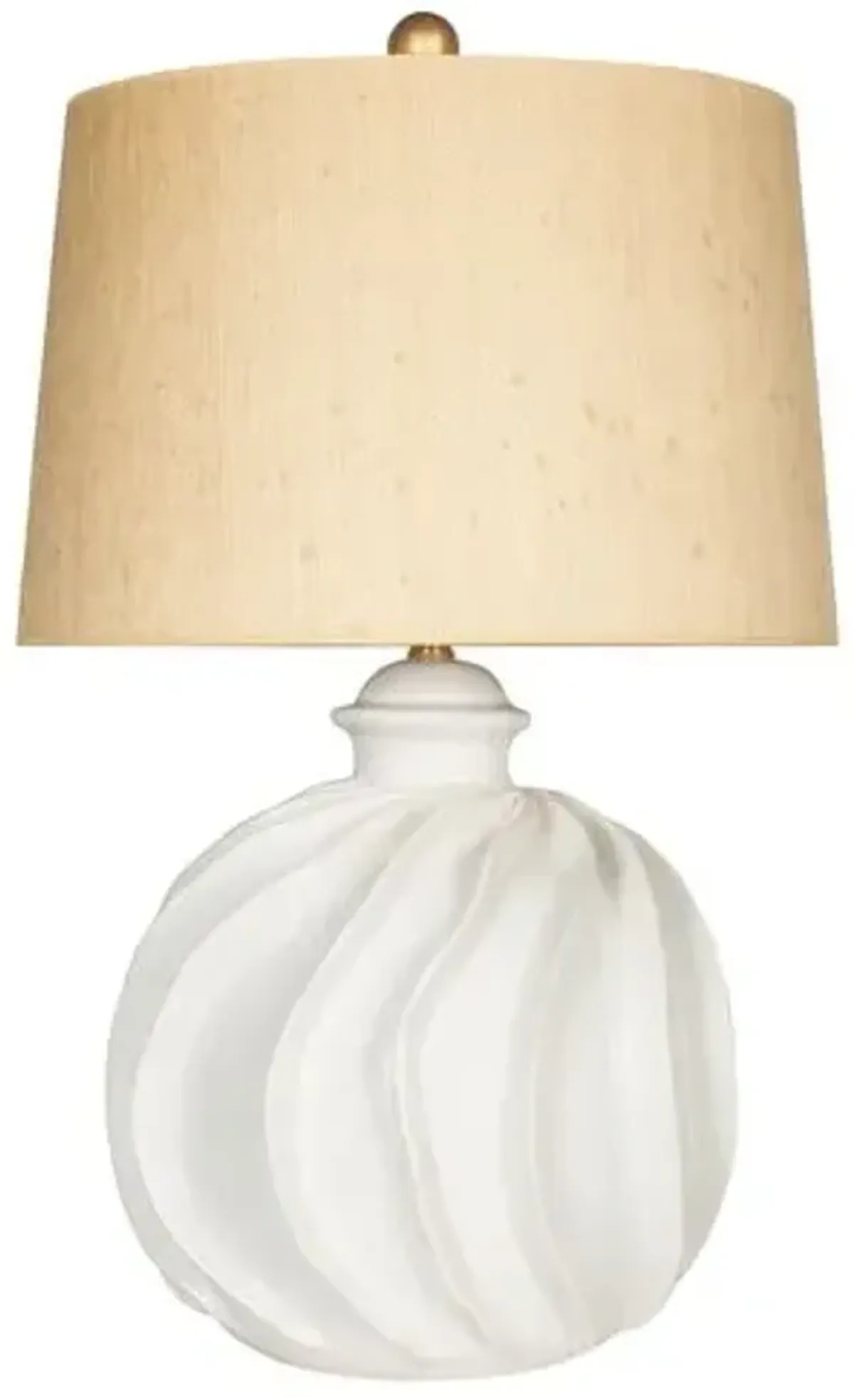 Rio Vista Couture Table Lamp - White/Seagrass - Bradburn Home