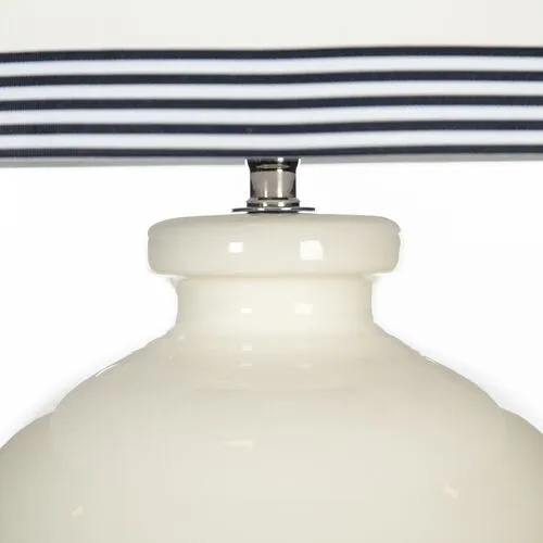 Lake Ridge Table Lamp - White/Navy - Bradburn Home