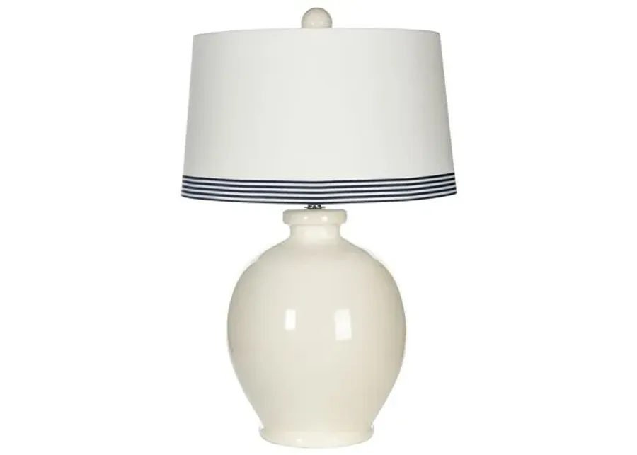 Lake Ridge Table Lamp - White/Navy - Bradburn Home