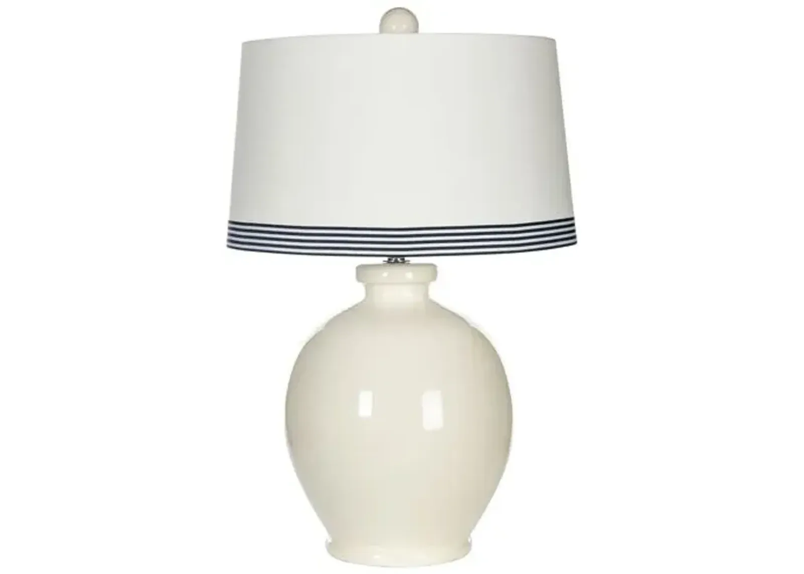 Lake Ridge Table Lamp - White/Navy - Bradburn Home