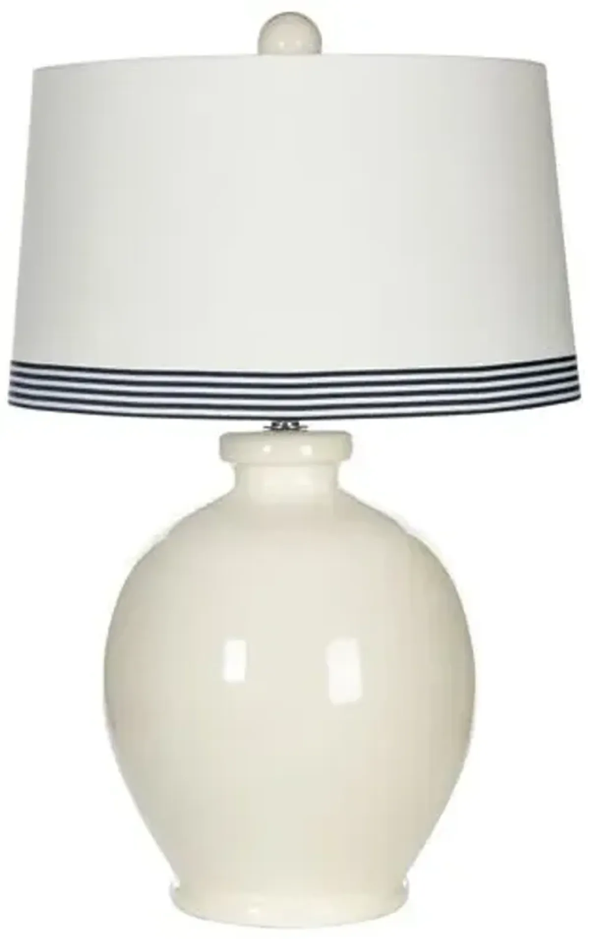 Lake Ridge Table Lamp - White/Navy - Bradburn Home