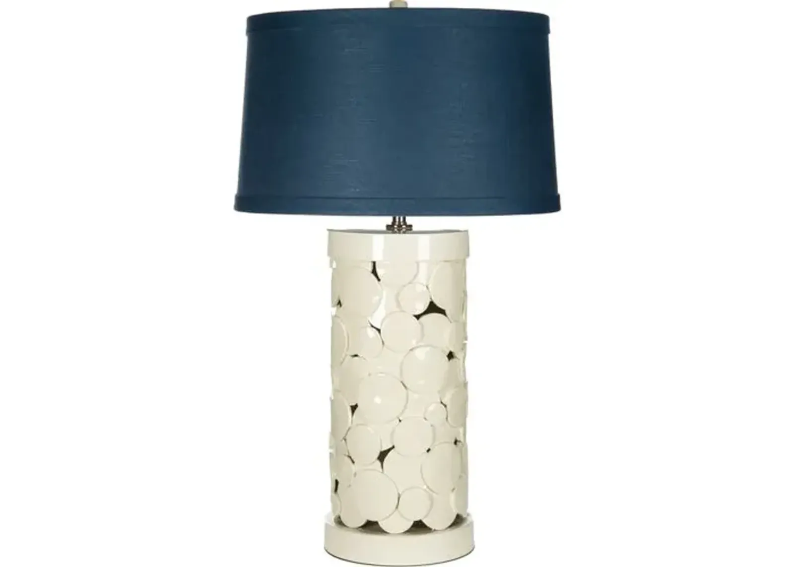 Saint Lucia Table Lamp - Off-Whte/Navy - Bradburn Home - Blue