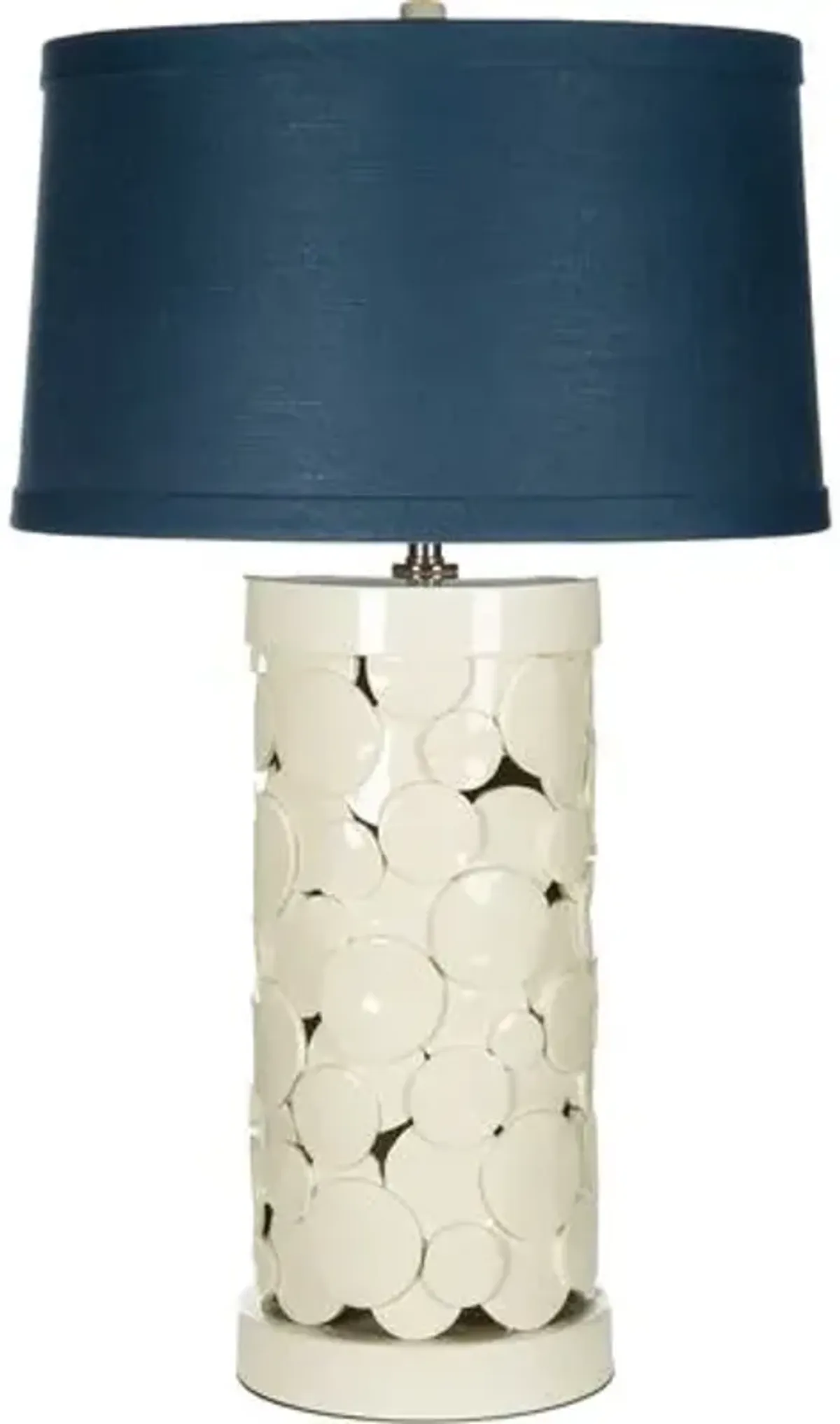 Saint Lucia Table Lamp - Off-Whte/Navy - Bradburn Home - Blue