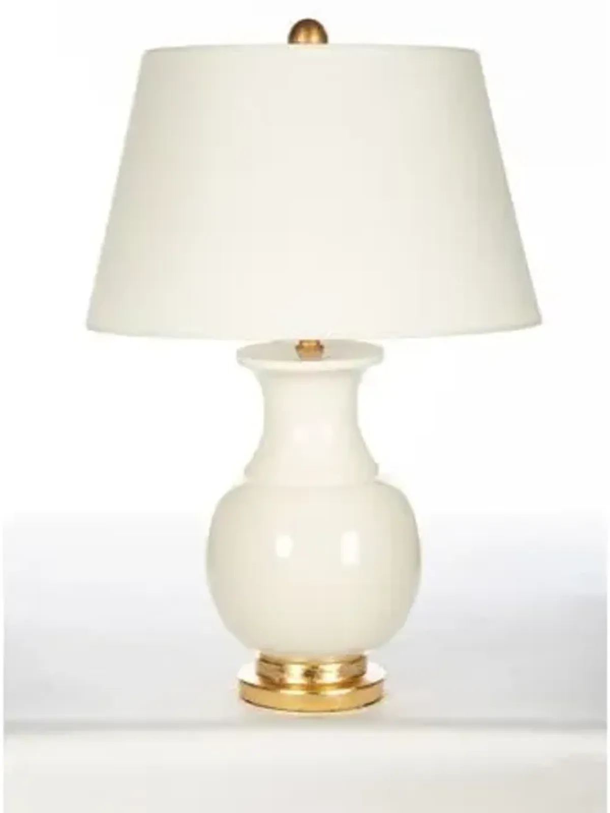 Cloister Table Lamp - White/Gold Leaf - Bradburn Home