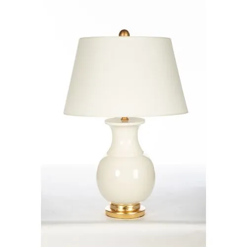 Cloister Table Lamp - White/Gold Leaf - Bradburn Home