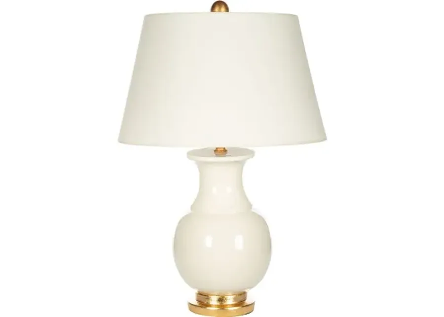 Cloister Table Lamp - White/Gold Leaf - Bradburn Home