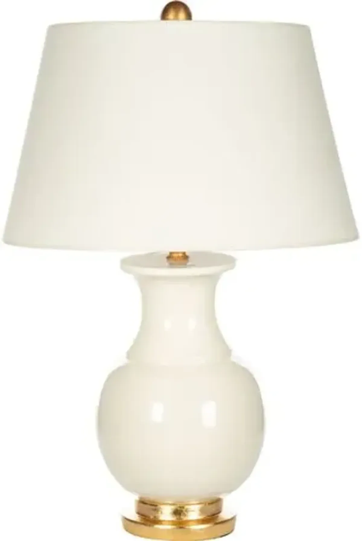 Cloister Table Lamp - White/Gold Leaf - Bradburn Home