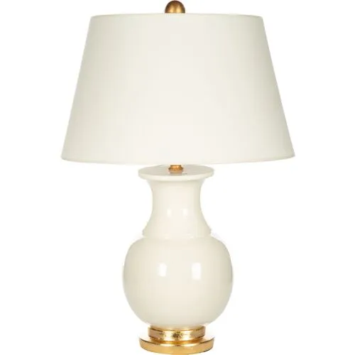 Cloister Table Lamp - White/Gold Leaf - Bradburn Home