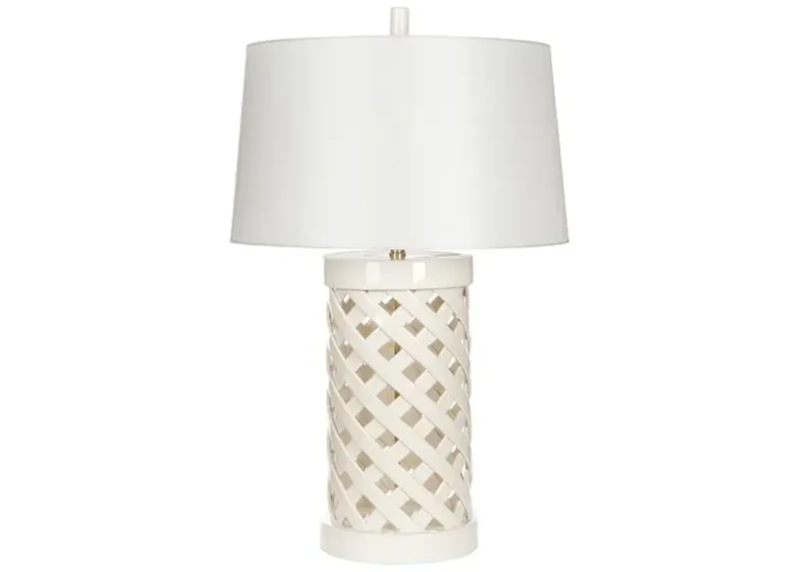 Summer Trellis Table Lamp - Off-White - Bradburn Home