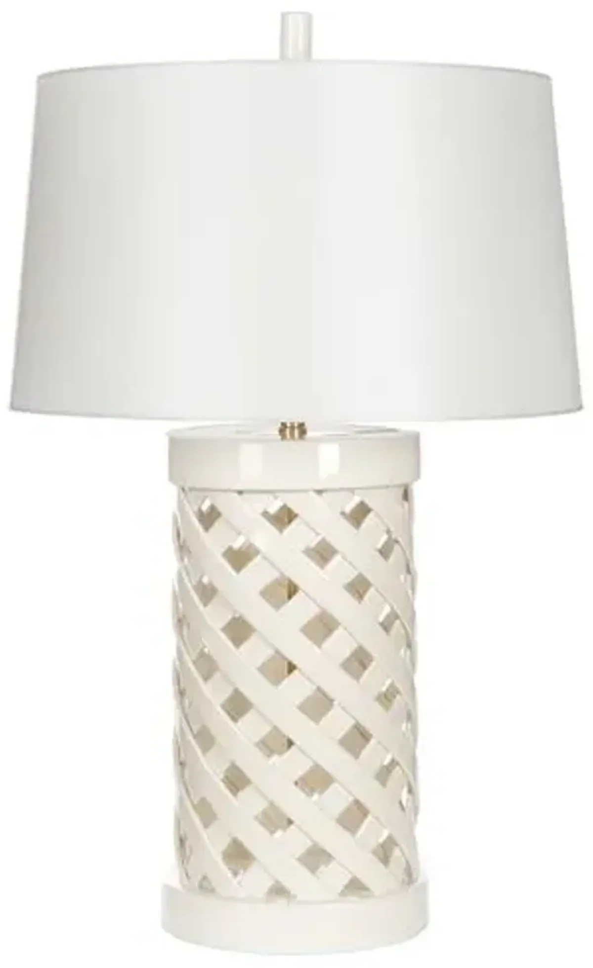 Summer Trellis Table Lamp - Off-White - Bradburn Home