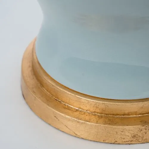 Paradiso Cove Table Lamp - Mist Blue/Gold Leaf - Bradburn Home