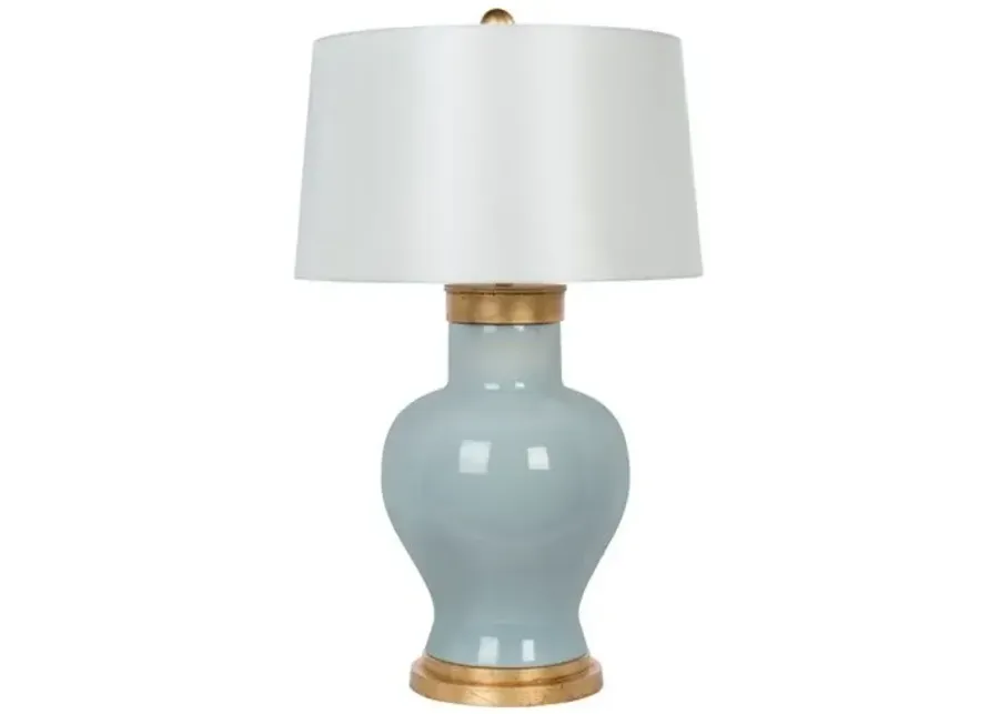 Paradiso Cove Table Lamp - Mist Blue/Gold Leaf - Bradburn Home