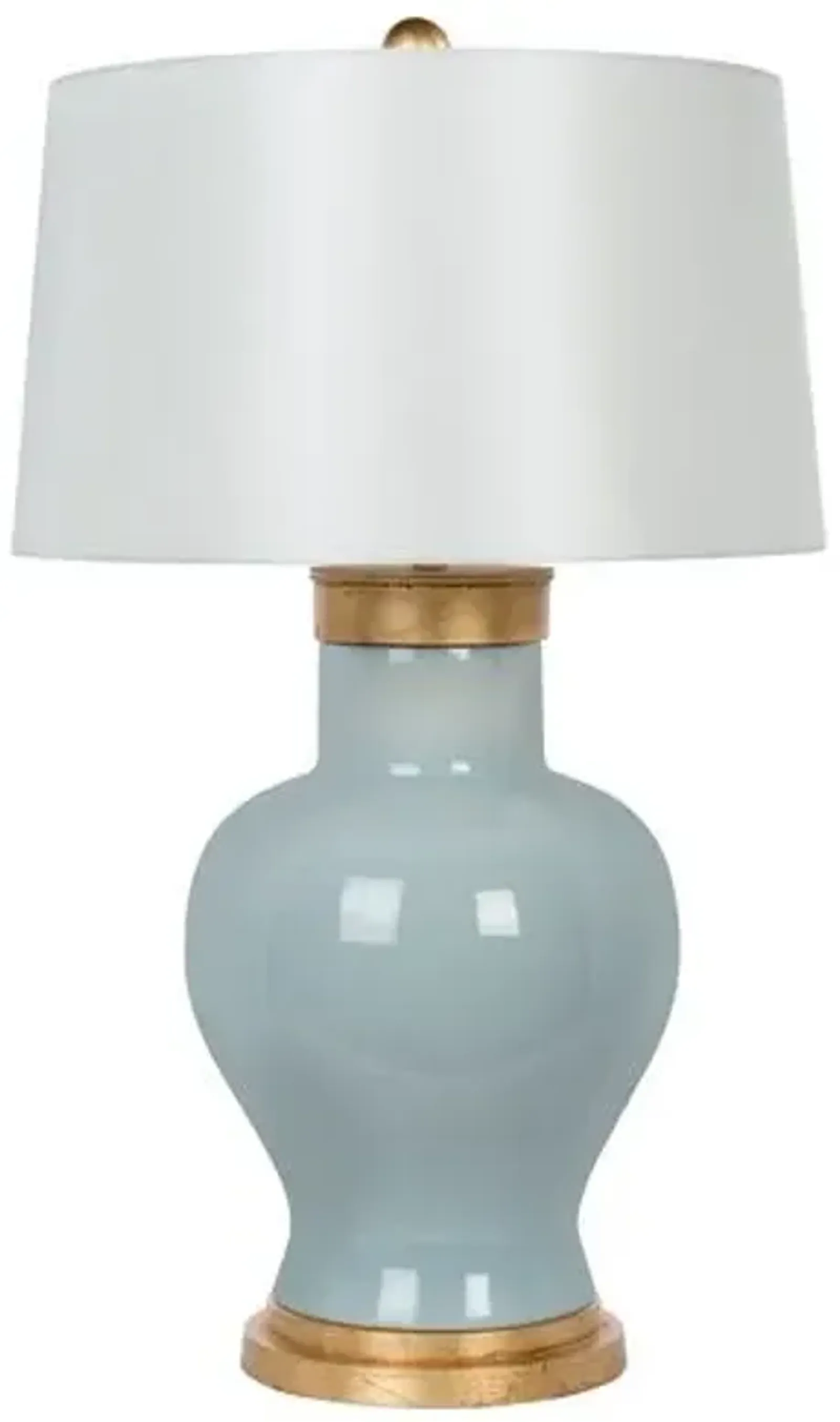 Paradiso Cove Table Lamp - Mist Blue/Gold Leaf - Bradburn Home