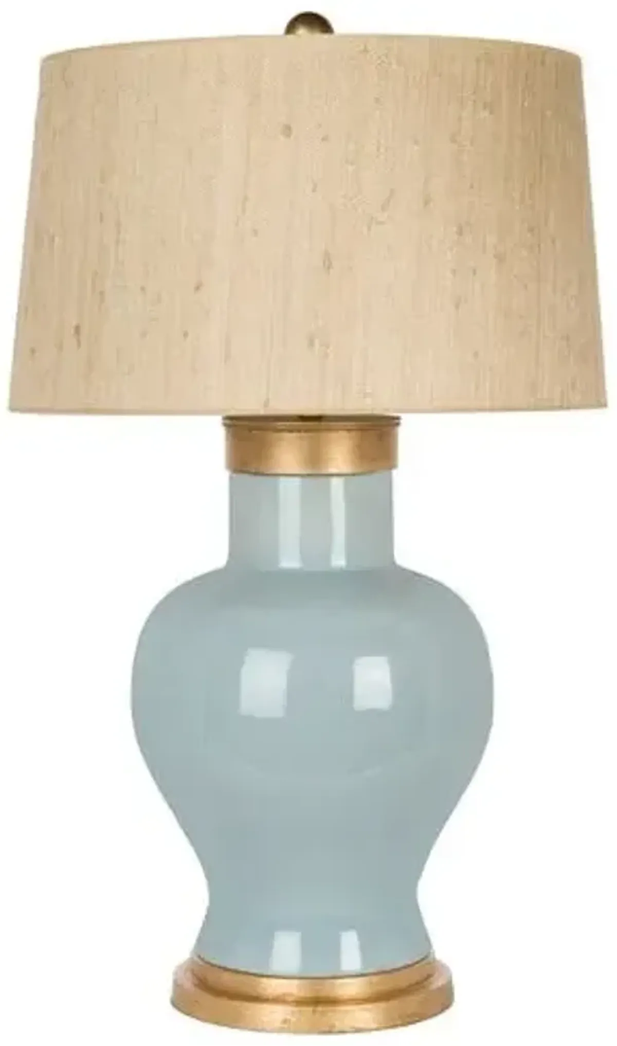 Paradiso Cove Couture Table Lamp - Mist Blue/Gold Leaf - Bradburn Home