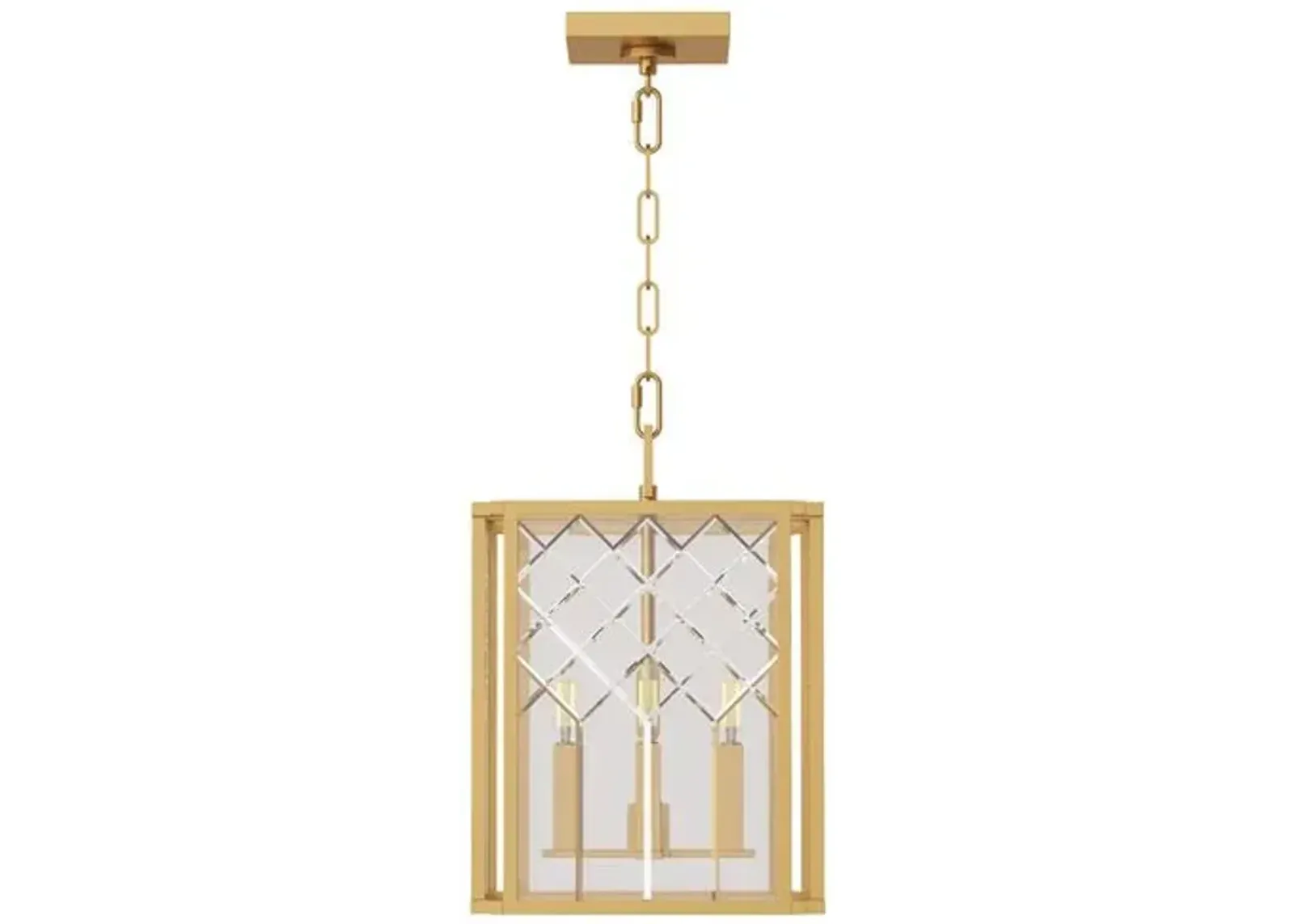 Visual Comfort - Erro Small Lantern - Burnished Brass - Gold