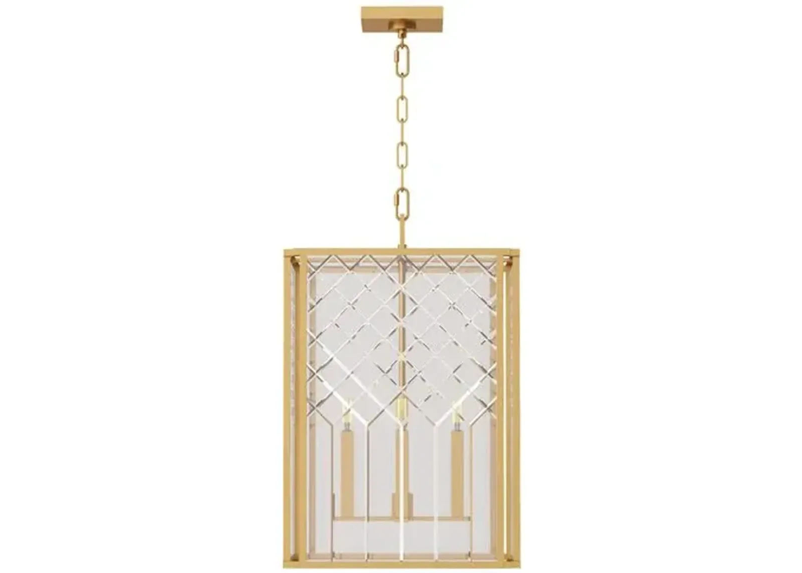 Visual Comfort - Erro Medium Lantern - Burnished Brass - Gold