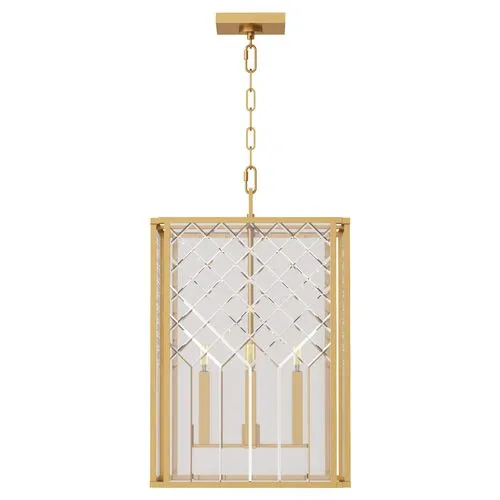 Visual Comfort - Erro Medium Lantern - Burnished Brass - Gold