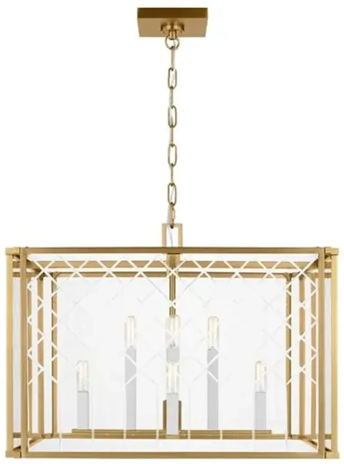 Visual Comfort - Erro Large Lantern - Burnished Brass - Gold