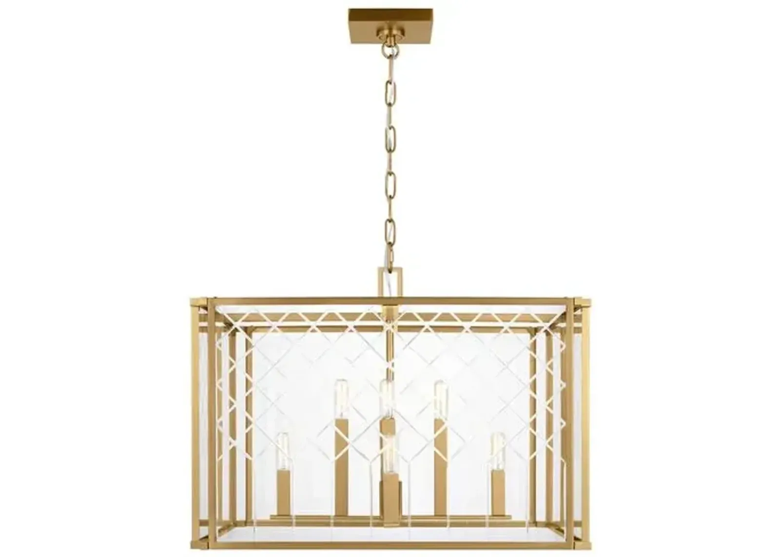 Visual Comfort - Erro Large Lantern - Burnished Brass - Gold