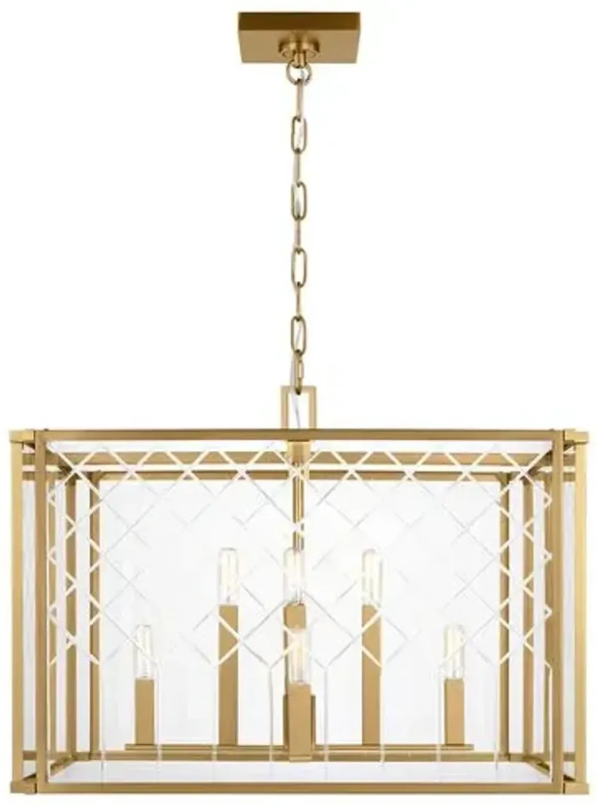 Visual Comfort - Erro Large Lantern - Burnished Brass - Gold