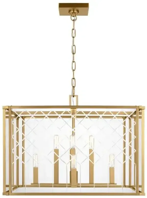 Visual Comfort - Erro Large Lantern - Burnished Brass - Gold
