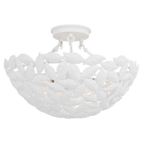 Visual Comfort - Kelan Semi Flush Mount - White