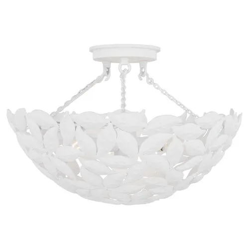 Visual Comfort - Kelan Semi Flush Mount - White