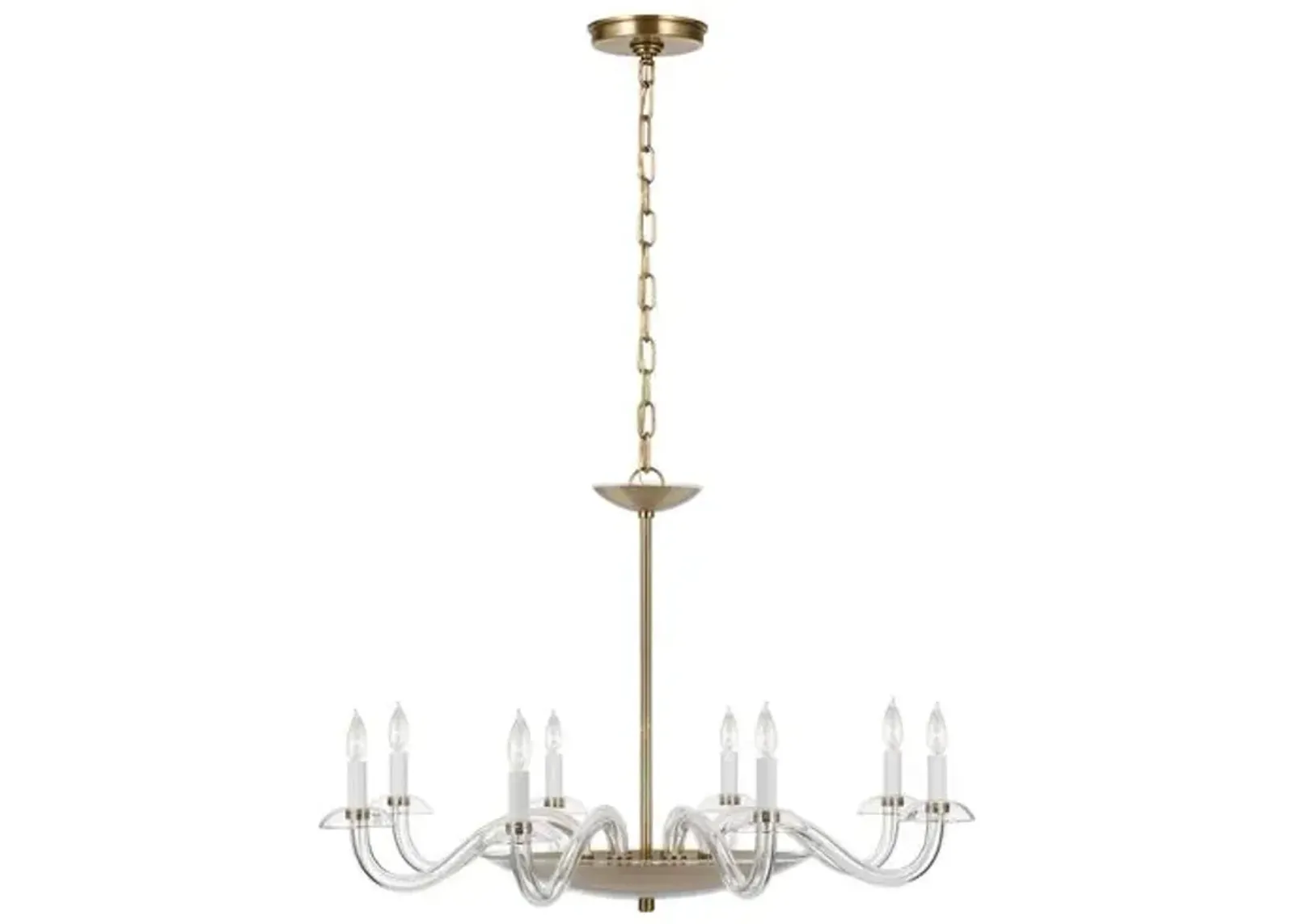 Visual Comfort - Brigitte Large Chandelier - Hand-Rubbed Antique Brass - Gold