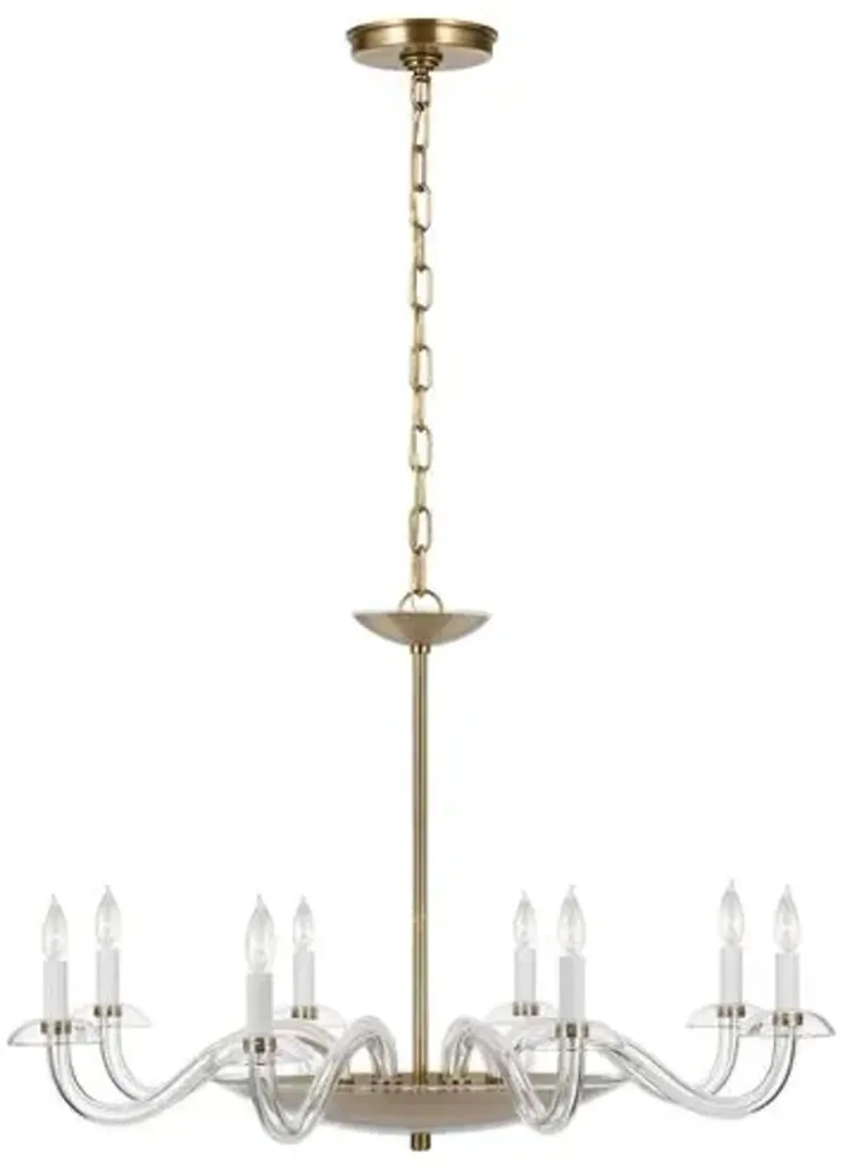 Visual Comfort - Brigitte Large Chandelier - Hand-Rubbed Antique Brass - Gold