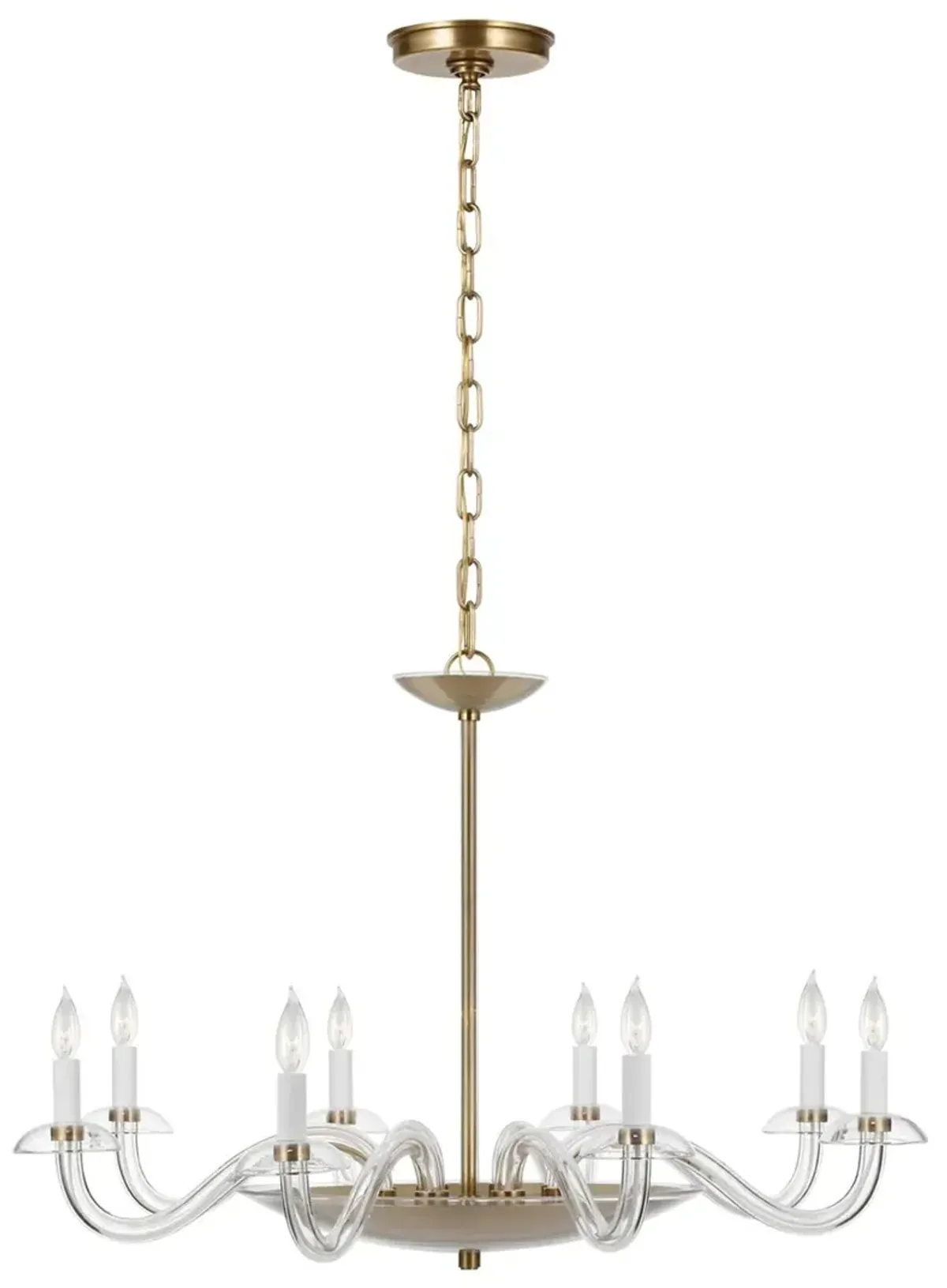Visual Comfort - Brigitte Large Chandelier - Hand-Rubbed Antique Brass - Gold