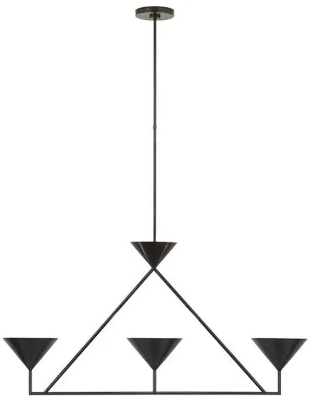 Visual Comfort - Orsay Medium 3-Light Chandelier - Black