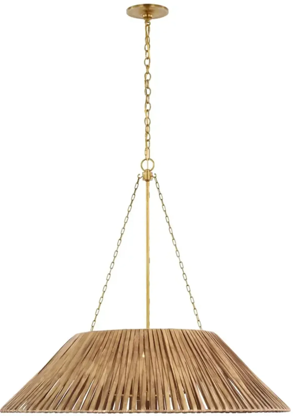 Visual Comfort - Corinne Extra Large Wrapped Hanging Shade - Brown